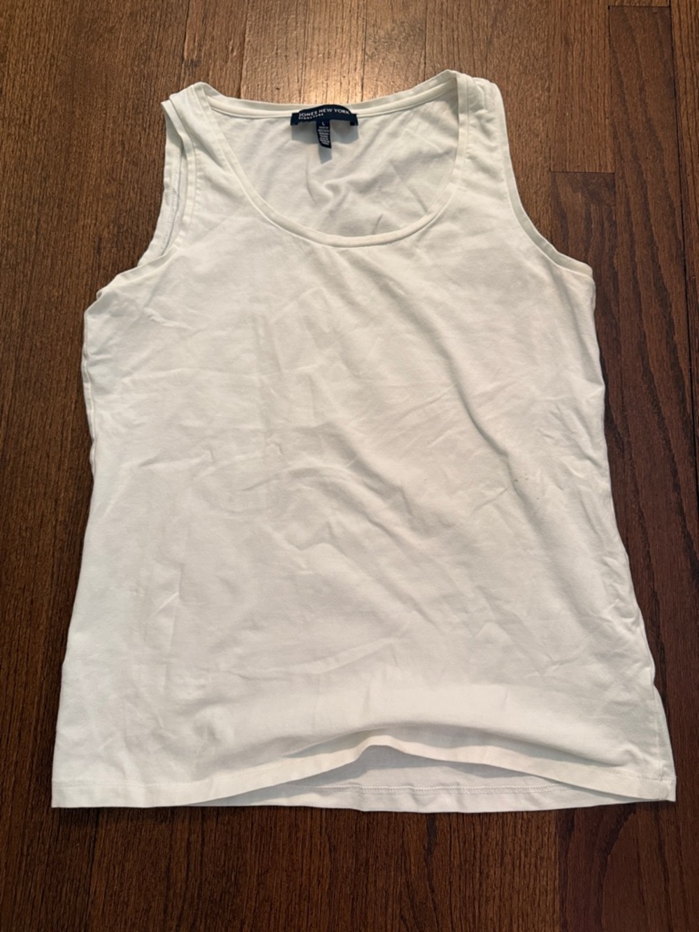 Jones New York White Scoop Neck Tank Top